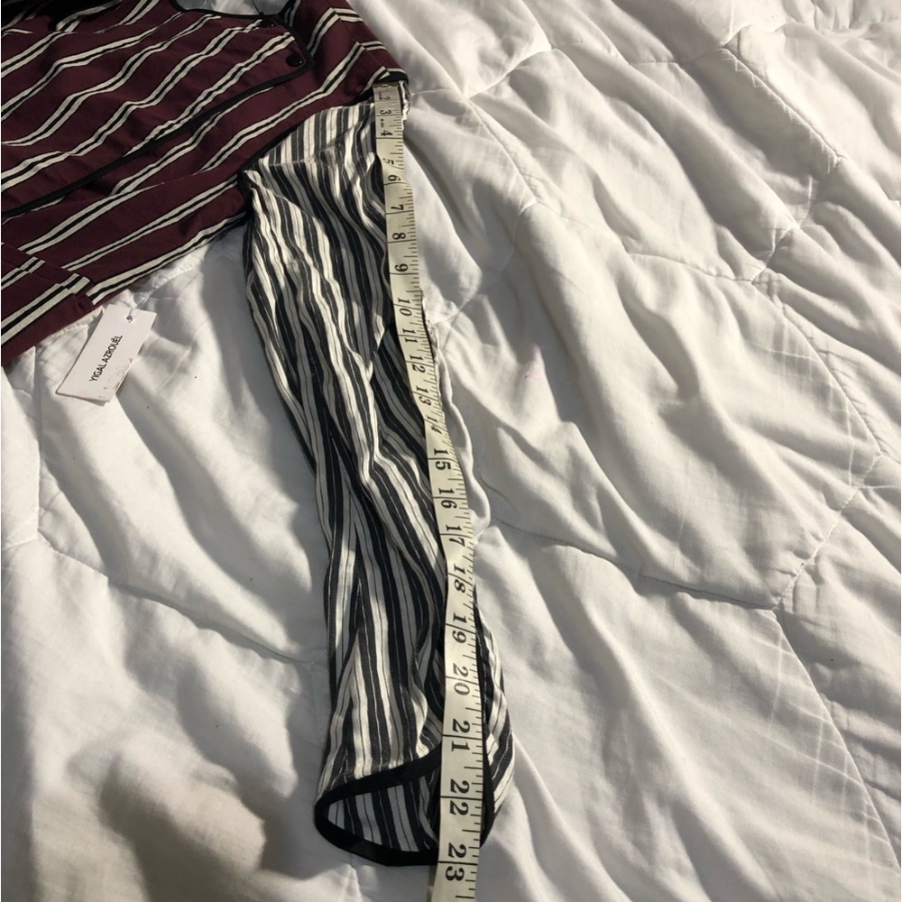 Yigal azrouel linen blend colorblock stripes Moto jacket - Picture 10 of 12
